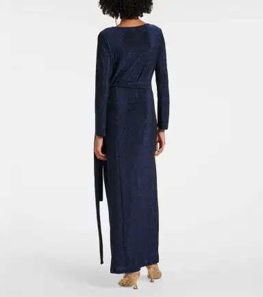 Diane von Furstenberg Simona lamé wrap dress | Thumbnail 5