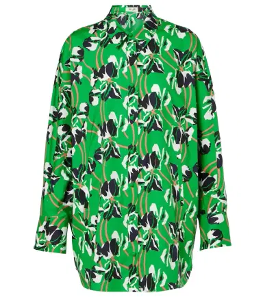 Diane von Furstenberg Caleb printed cotton blouse | Thumbnail 1