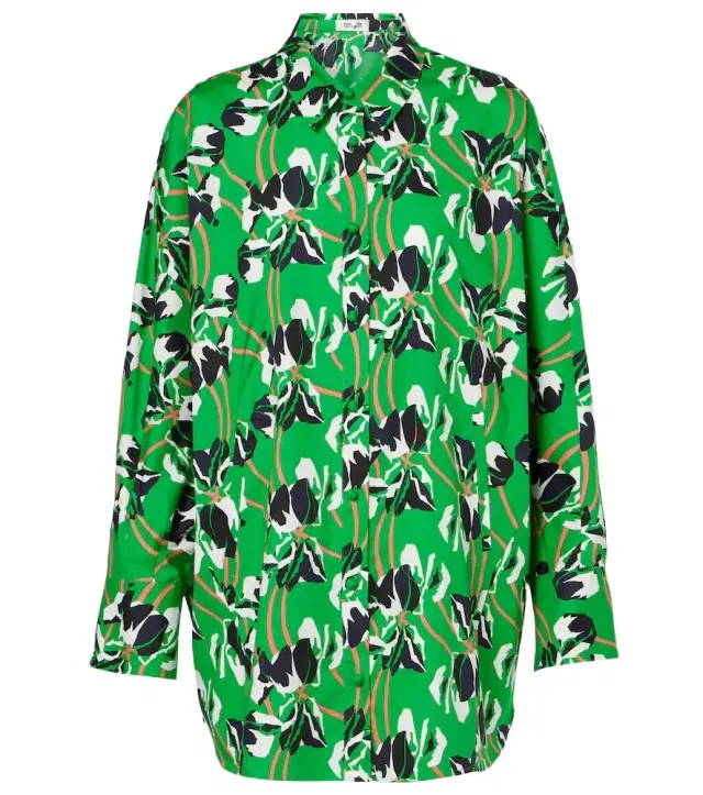 Diane von Furstenberg Caleb printed cotton blouse