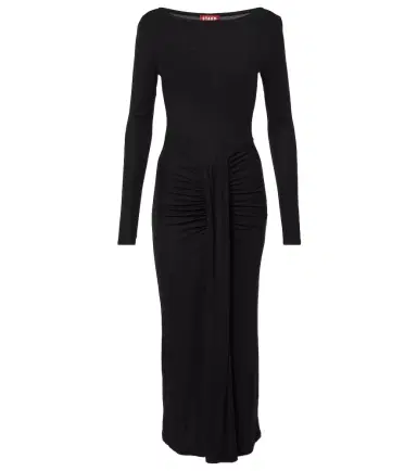 Staud Ruched jersey midi dress | Thumbnail 1