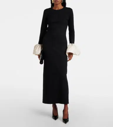 Staud Hawthorne taffeta-trimmed maxi dress | Thumbnail 3