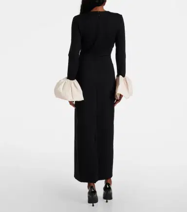 Staud Hawthorne taffeta-trimmed maxi dress | Thumbnail 4