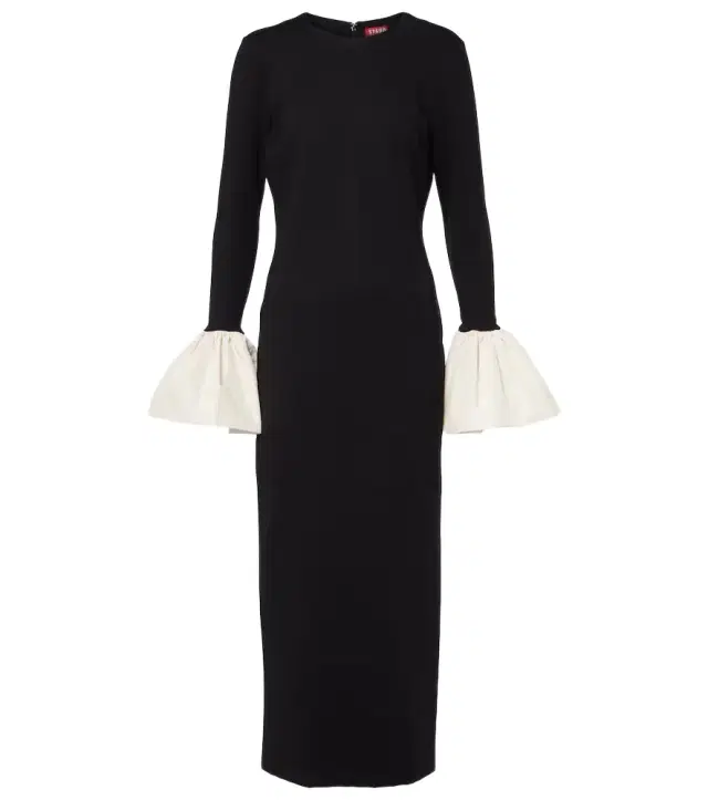 Hawthorne taffeta-trimmed maxi dress