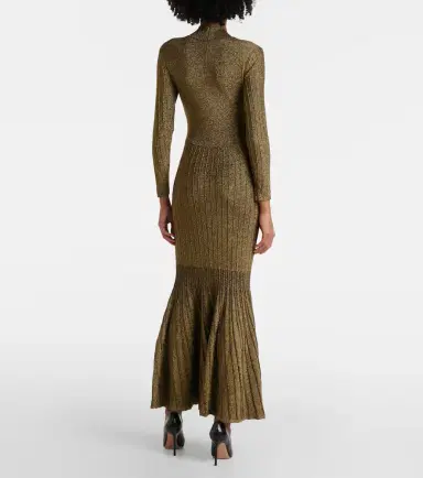 Staud Raquel lamé maxi dress | Thumbnail 3