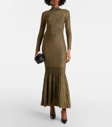 Staud Raquel lamé maxi dress | Thumbnail 4