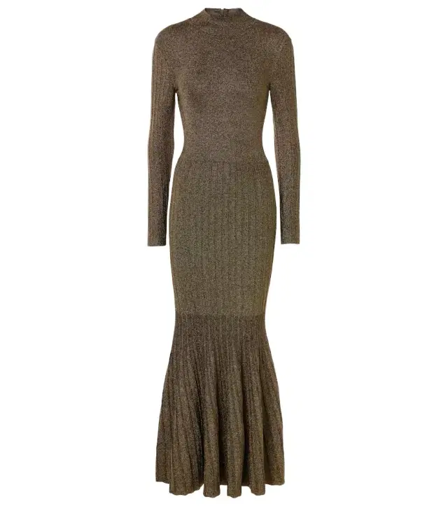 Staud Raquel lamé maxi dress