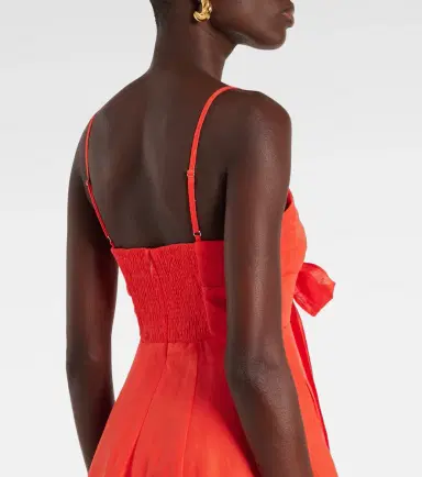 Zimmermann Crush bow-detail linen midi dress | Thumbnail 2