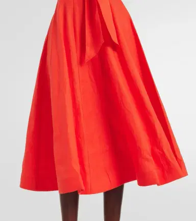 Zimmermann Crush bow-detail linen midi dress | Thumbnail 5