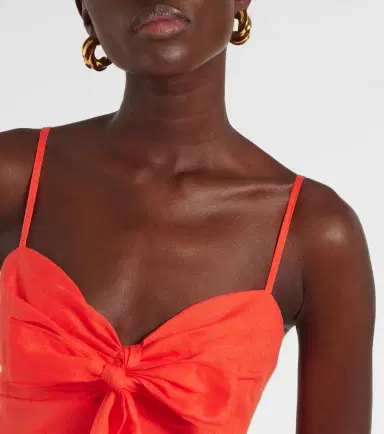 Zimmermann Crush bow-detail linen midi dress | Thumbnail 6