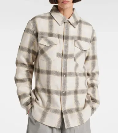 God's True Cashmere Moon plaid cashmere shirt | Thumbnail 5