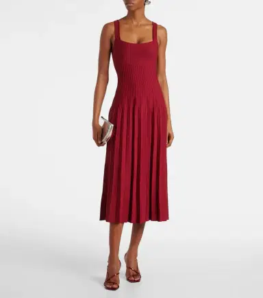 Staud Beaton chiffon-trimmed velvet maxi dress | Thumbnail 2