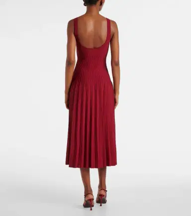 Staud Beaton chiffon-trimmed velvet maxi dress | Thumbnail 3