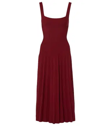 Staud Beaton chiffon-trimmed velvet maxi dress | Thumbnail 1