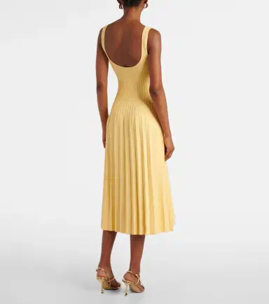 Staud Ellison pleated midi dress | Thumbnail 5