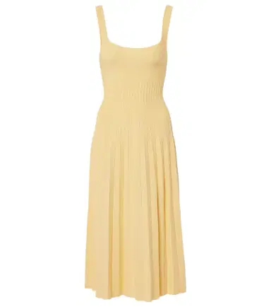 Staud Ellison pleated midi dress | Thumbnail 1