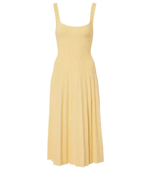 Staud Ellison pleated midi dress