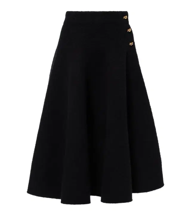 Wool midi skirt