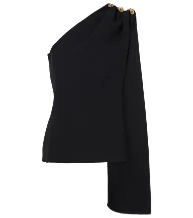 Bottega Veneta Knot caped draped crêpe top | Thumbnail 1 Bottega Veneta Knot caped draped crêpe top | Thumbnail 1