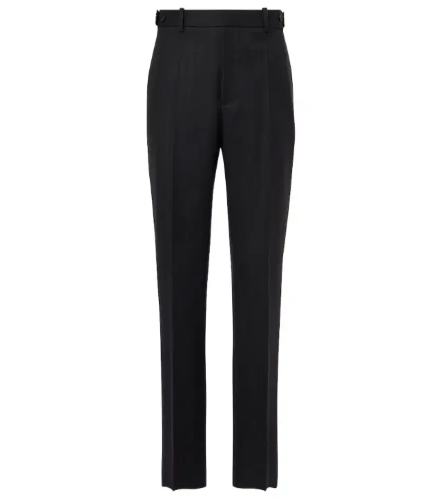 Wool tapered pants