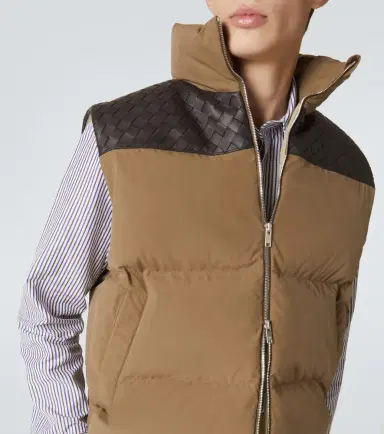 Bottega Veneta Intrecciato cotton poplin down vest | Thumbnail 2