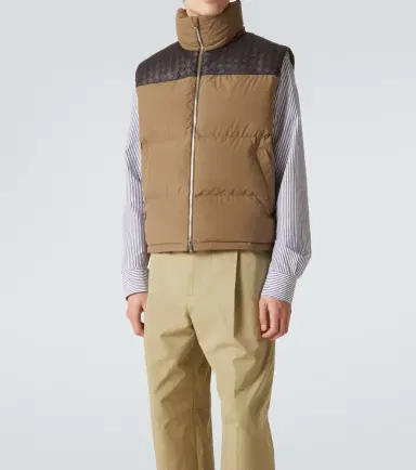 Bottega Veneta Intrecciato cotton poplin down vest | Thumbnail 3