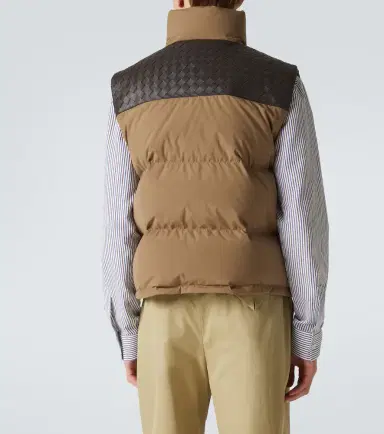 Bottega Veneta Intrecciato cotton poplin down vest | Thumbnail 4
