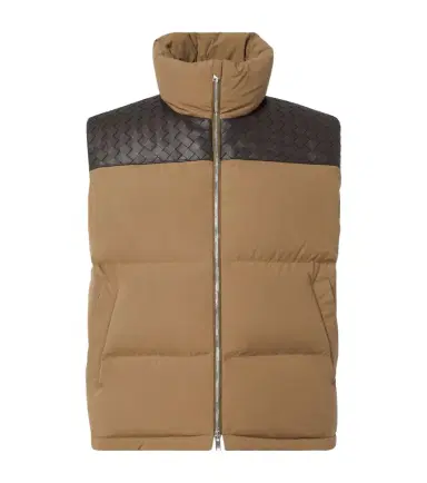 Bottega Veneta Intrecciato cotton poplin down vest | Thumbnail 1