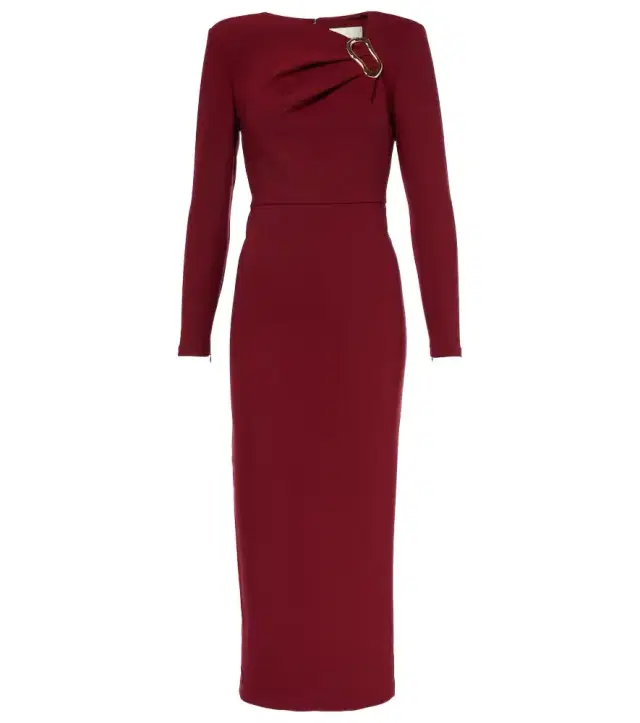 Roland Mouret Long-sleeved crêpe midi dress