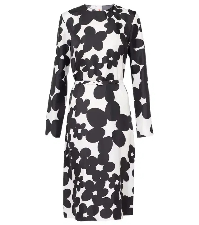 Marni Printed silk midi dress