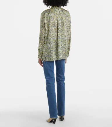 Bottega Veneta Daisy floral silk charmeuse shirt | Thumbnail 5 Bottega Veneta Daisy floral silk charmeuse shirt | Thumbnail 5