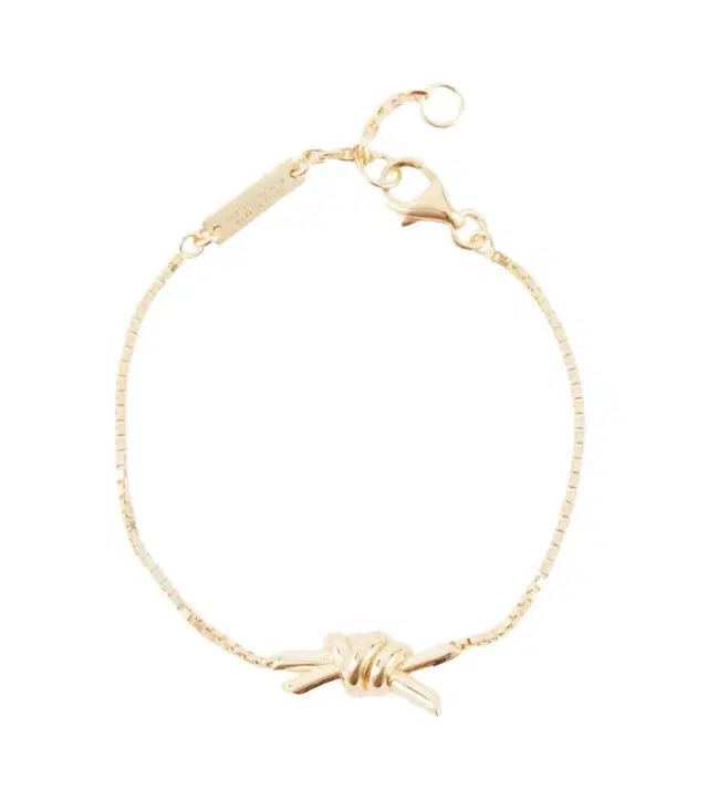 Knot gold-plated sterling silver bracelet