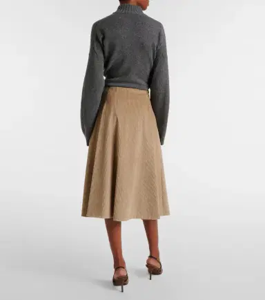 Brunello Cucinelli Cotton midi skirt | Thumbnail 2