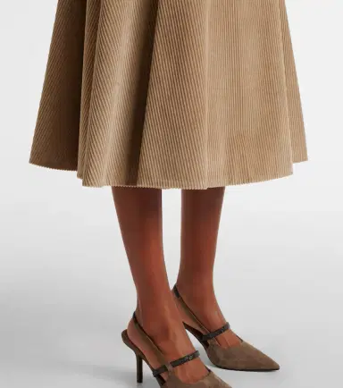 Brunello Cucinelli Cotton midi skirt | Thumbnail 5