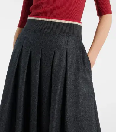 Brunello Cucinelli Wool midi skirt | Thumbnail 2