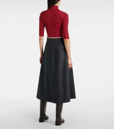 Brunello Cucinelli Wool midi skirt | Thumbnail 4