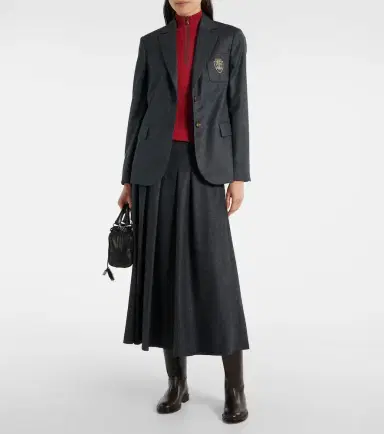 Brunello Cucinelli Wool midi skirt | Thumbnail 5