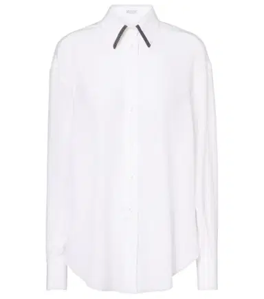 Brunello Cucinelli Monili silk satin shirt | Thumbnail 1