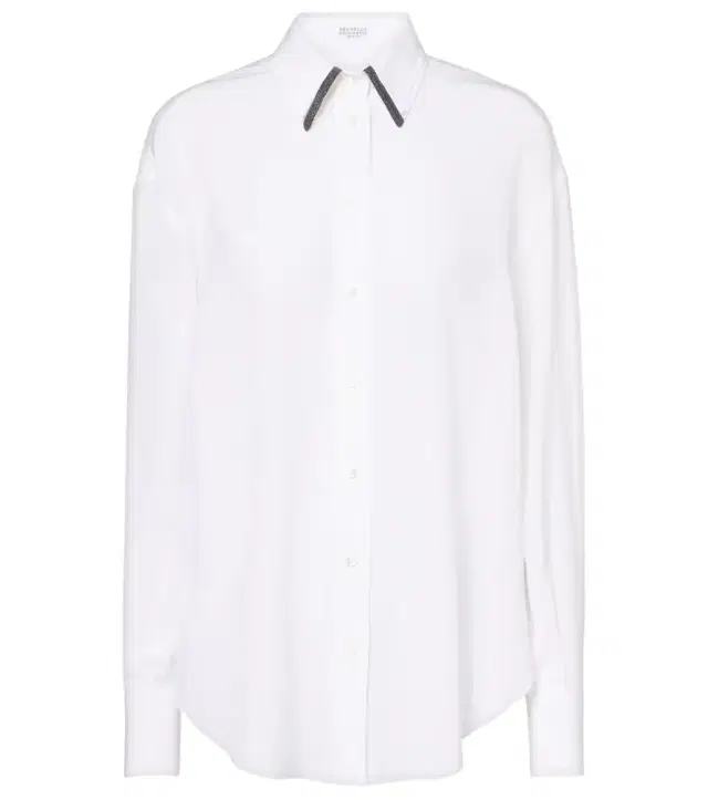 Brunello Cucinelli Monili silk satin shirt