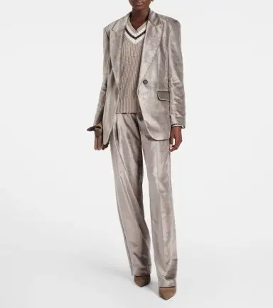 Brunello Cucinelli Cotton-blend velvet blazer | Thumbnail 2