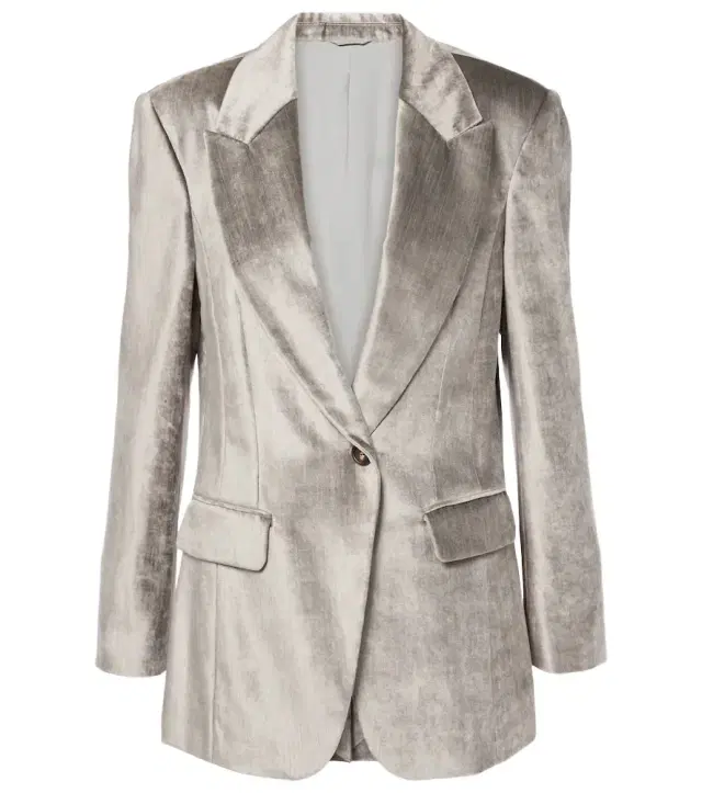 Brunello Cucinelli Cotton-blend velvet blazer