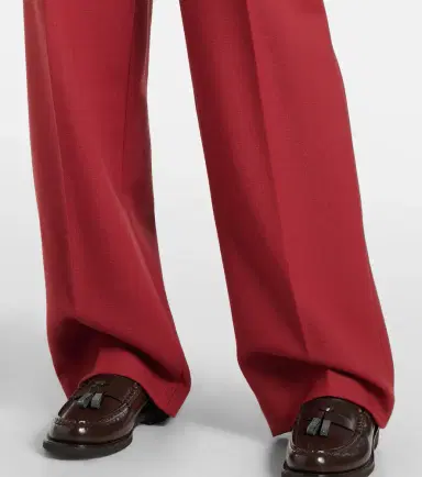 Brunello Cucinelli High-rise virgin wool twill straight pants | Thumbnail 5