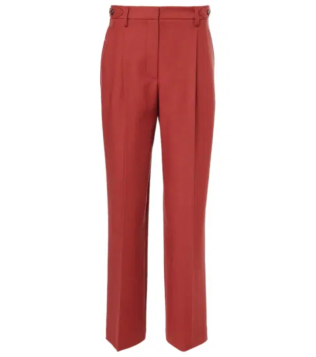 Brunello Cucinelli High-rise virgin wool twill straight pants