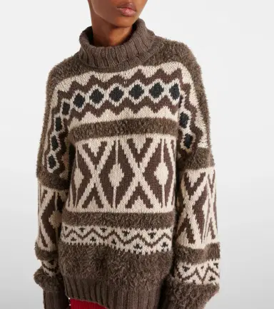 Brunello Cucinelli Wool jacquard turtleneck sweater | Thumbnail 6