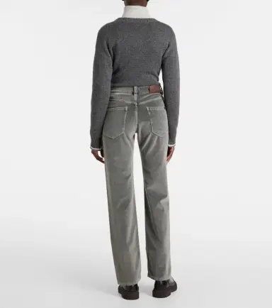 Brunello Cucinelli Velvet straight pants | Thumbnail 3