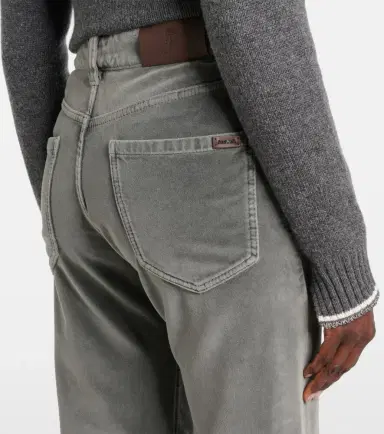 Brunello Cucinelli Velvet straight pants | Thumbnail 4