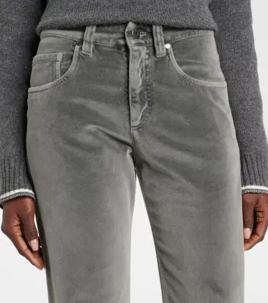 Brunello Cucinelli Velvet straight pants | Thumbnail 6