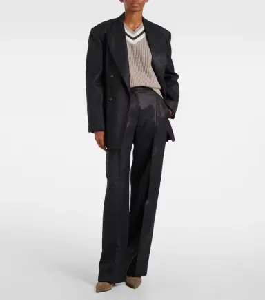 Brunello Cucinelli Wool-blend wide-leg pants | Thumbnail 2