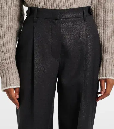 Brunello Cucinelli Wool-blend wide-leg pants | Thumbnail 6