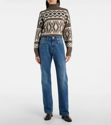 Brunello Cucinelli High-rise straight jeans | Thumbnail 6
