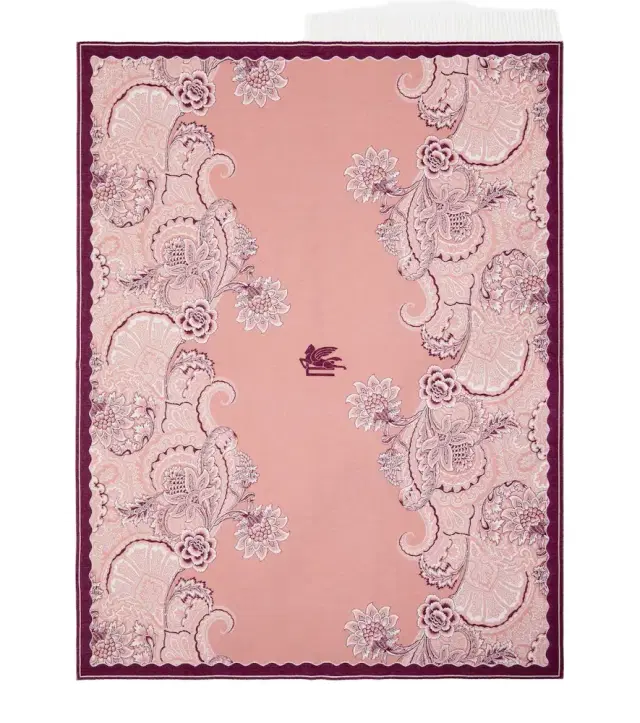 Etro Floral wool throw